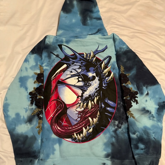 Civil Regime x Spiderman Venom Blue Tie Dye Hoodie Large OS - Picture 6 of 7